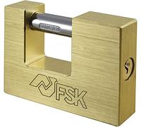 Ferrestock FSKCAN190 FSKCAN190B Rectangular Security Padlock, 90 x 60 x 36 cm, Made of High Quality Solid Brass with Hardened Steel Shackle with 2 Keys Ideal for Sheds, Cabinets, Tool Boxes, Metal