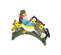 Ferrestock FSKPM013 Vintage Metallic Wall Hose Holder, Made of Wrought Iron, Vivid Colours with Duck Design, 200 x 150 x 240 mm