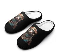 Ferret Ancient Egyptian Women's Cotton Slippers Indoor Outdoor House Shoes Warm Gift for Travel Bedroom Hotel 7-8(39-40