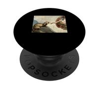 Ferret biting God's Hand Funny Ferret Meme PopSockets Adhesive PopGrip