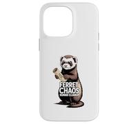Ferret Chaos Human Cleanup Mischief Plan Humor Case for iPhone 14 Pro Max