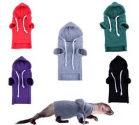 Ferret Clothes Cool Hoodie Sweater Outfits Funny Photo Prop for Small Animal Rat Hamster Guinea Pig Bunny Squirrels (Grey,Medium)