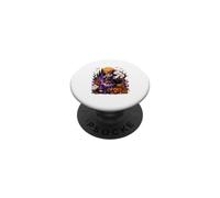 Ferret Cosplay Witch Riding Broomstick Halloween Boos Lover PopSockets Adhesive PopGrip