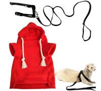Ferret - Ferret Harness | Hamster Clothes, Outfit Set, Supplies, Hoodie, Including Getup, Suitable For Guinea Pigs, Hamsters, Teacup Dogs, Chihuahuas, Etc, Universal Fit Design