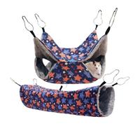 Ferret Hammock for Cage - Set of 2 Pet Swing Bed Small Animal - Cosy Bed for Rest, Sleeping and Enriching for Small Breeds such as Hedgehogs and Sugar Gliders in Home, Living Room and