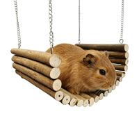 Ferret Hammock for the Cage - Wooden Swing for Pets for Mental Activity, Dwarf Hammock Toy for Hamsters Dwarf Hamsters Gerbil Hedgehog Chinchilla Ferrets and Other