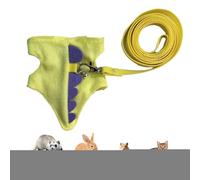 Ferret Harness - 5.12x7.87 Inch Herness Adjustable for Daily Walking, Outdoor Adventure with Safety Comfort, Chain for Pets, Kittens, Green, Yellow, Blue, RO
