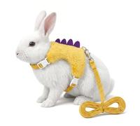 Ferret Harness and Leash Set, Small Animals Vest Harness, Adjustable Straps & Magic Tape Design for Puppies, Cats, Squirrels, Rats, Bunnies, Ferrets, Outdoor Walking