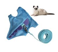Ferret Harness and Leashes - Cute Soft Ferret Accessories | Adjustable Small Harness and Lead Set | For Kittens, Chinchillas, Daily Outdoor Walks, Adventures etc