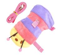Ferret Harness, Bunny Vest, Small Pet, Breathable Adjustable Design, Escape-Proof Safety Buckle, (1 Set, Colorful Caterpillar Style), Outdoor Walks, Camping, Travel