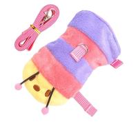 Ferret Harness & Lead - Chenille Vest for Small Animals | Adjustable Outdoor Walking Traction Rope | Soft Flannel Safety Belt for , Squirrel, Hedgehog, Raccoon Lav
