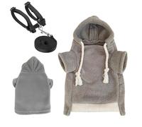 Ferret Hoodie Outfit Set with Harness and Lead | Warm Sweatshirt for Small Pets | Suitable for Guinea Pigs, Chihuahua, Tea Cup, Dog, Cat | Soft Winter Clothes for Small Ti
