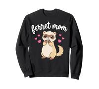 Ferret Mom Cute Pet Lover Owner Heart Design Sweatshirt
