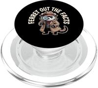 Ferret out the facts Funny Animal Detective Humor PopSockets PopGrip for MagSafe
