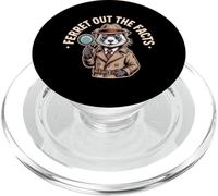 Ferret out the facts Funny detective animal humor PopSockets PopGrip for MagSafe