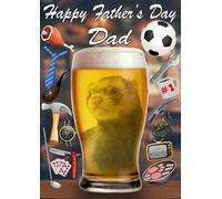 Ferret Pint Father's Day Greeting Card A5 Dad Things Step Dad Pub Beer PP182