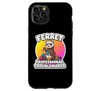 Ferret Professional Troublemaker Funny Owner Lover Mom Dad Case for iPhone 11 Pro