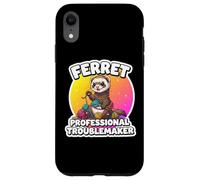 Ferret Professional Troublemaker Funny Owner Lover Mom Dad Case for iPhone XR