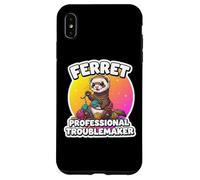 Ferret Professional Troublemaker Funny Owner Lover Mom Dad Case for iPhone XS Max