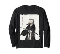 Ferret Samurai Janpanese Vintage Warrior Art Anime Graphic Long Sleeve T-Shirt