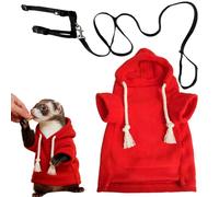 Ferret Sweater,with Harness Soft Comfortable Fun Sweatshirt - Hamster Bunny Hoodie Costume | for Bunny Squirrels Chinchilla Chihuahua Pet