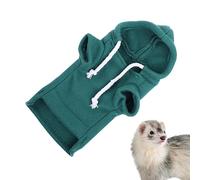 Ferret Sweatshirt - Comfortable Hamster Jumper, Guinea Pig Hoodie, Multi-Purpose Guinea Pig Clothing, Rabbit Costume, Skin-friendly Drawstring Hood for Rabbits, Ferrets, Cat, (Red, Green)