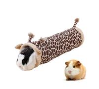 Ferret Tunnels And Tubes,Foldable Sleeping Shelter Enrichment - Warm Giraffe Design Rabbit Tunnel | for Dwarf Bunny Hamster Indoor Home Cage Accessories