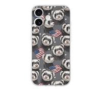Ferret U.S. Flag Phone Cases Compatible with iPhone 17 | Novelty Funny Lightweight Protective Cover 17/17 Air/17 Pro/17 Pro Max