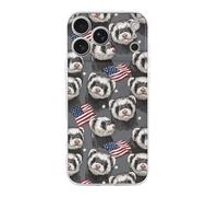 Ferret U.S. Flag Phone Cases Compatible with iPhone 17 Pro Max | Novelty Funny Lightweight Protective Cover 17/17 Air/17 Pro/17 Pro Max