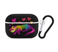 Ferret Watercolor Print Wireless Earphone Case with Carabiner | Bluetooth Earphone Cover,Shock Protective Case,Earbud Cases Compatible for Airpods Pro