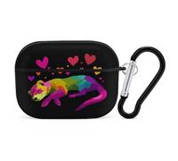 Ferret Watercolor Print Wireless Earphone Case with Carabiner | Bluetooth Earphone Cover,Shock Protective Case,Earbud Cases Compatible for Airpods Pro