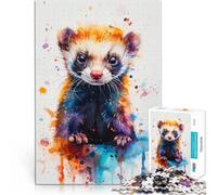 Ferret Watercolor1000 Pieces Jigsaw Puzzles for teenagers learning educational toys for is ideal as a gift for the whole family 38x26cm