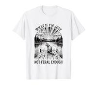 Ferret What if I'm not Feral Enough Value Graphic T-Shirt, Men, White, L