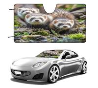 Ferrets Car Windshield Sun Shade Thickened Automotive Glass Sunshade Foldable Sun Shade Keeps Your Vehicle Cool Universal Windshield Cover for Car Trucks SUV