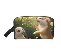 Ferrets Water-Resistant Travel Toiletry Organizer Bag, Large Capacity Portable Cosmetic Storage for Gym/Daily Essentials