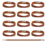 Ferreve 12 Pcs Fruit of the Spirit Wrap Leather Bracelet Christian Gifts for Women Men Bible Quote Fruit of the Spirit Bracelet, about 15.75 inches long, about 0.24 inch wide, Leather, leather