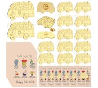 Ferreve 30 Set Anesthesia Gift Physician Anesthesiologist Week Pin Thank You Card CRNA Appreciation Gift Idea for ICU Doctor Nurse Anesthetist Resident Surgical Tech (Laboratory,Gold)