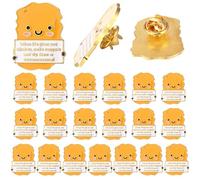 Ferreve 40 Pcs Positive Enamel Pins National Nutrition Month Inspirational Alloy Chicken Nuggets Pin Dietitian Appreciation Gift