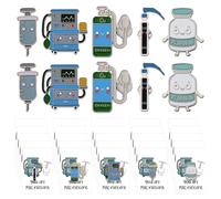 Ferreve 50 Set Anesthesia Appreciation Gifts Propofol Molecule Brooch Pins Anesthesiologist Gift Ideas with Thank You Cards CRNA Week Gifts for Staff Nurse Doctor Coworker (Anesthetist,Silver)