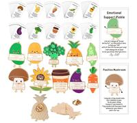 Ferreve Christmas Stocking Stuffers Positive Enamel Pins Bulk Vegetables Fruits Inspirational Affirmation Cards, 1.18 x 4.53 x 4.13 inches, Enamel pins: alloy, enamel pins: alloy