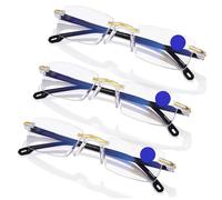 Ferricult 3Pcs Blue Blocker Glasses, Auto Focus Computer Glasses for Eye Strain with Dynamic Vision Technology, HD Lenses for Men & Women, Uso en casa