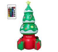 Ferricult Christmas Inflatables 5.6ft Inflatable Christmas Tree with LED Lights & Remote Control 16 Color PVC for Outdoor, No Battery, Xmas Decor