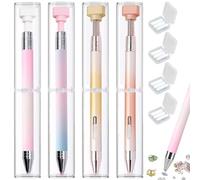 Ferricult Diamond Art Pen with Wax 8-Piece Set, 4 Refillable Wax Pens & 4 Refills, Automatic Filling System for PaintingHome Decor