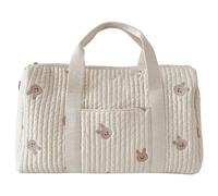 Ferricult Diaper Bag, Crossbody/Tote Cute Cotton Quilted Duffle Bag with Removable Strap, Large Capacity for Walking Shopping Picnics Travel, Xmas Decorations