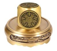 Ferricult Feng Shui Decor, Six-Sided Rotating Feng Shui Energy Ornament with Base, Wealth and Good Luck Decorations for Home Office Tabletop GiftsChristmas Decor