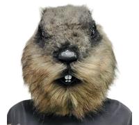 Ferricult Groundhog Mask 11 Inch Full Head Groundhog Furry Mask, Halloween Cosplay Costume Prop for Party Ball Christmas Decor