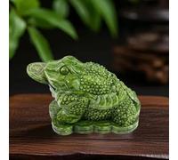 Ferricult Money Frog, Feng Shui Frog Statue with Coin for Wealth and Good Luck, Chinese Jade Toad Home Office Decor, Día de Pascua