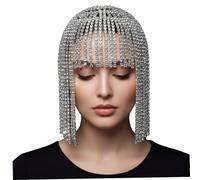 Ferricult Rhinestone Headpiece Silver 1920s Flapper Headpiece with Crystal Accents for Parties and Weddings, Home décor
