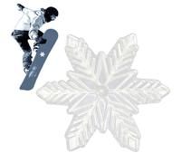 Ferricult Snowboard Stomp Pad 3D Snowflake Snowboard Grip Pad Anti Skidding PVC Self Adhesive Grip Stomp for Snowboarding Accessories White, Xmas décor