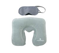 Ferrino Travel Set, Travel Kit Pillow and Mask Unisex Adult, Grey (Grey), Medium